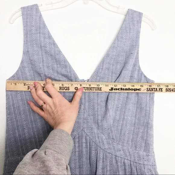 Color Block Blue Stripe Sleeveless V-Neck Mini Dress Women’s Size Small NWT - Picture 12 of 15